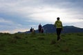 Friends exploring Rarau mountains in Romania