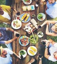 Friends Friendship Outdoor Dining People Concept Royalty Free Stock Photo