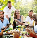 Friends Friendship Outdoor Dining People Concept Royalty Free Stock Photo