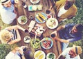 Friends Friendship Outdoor Dining People Concept Royalty Free Stock Photo