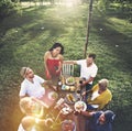 Friends Friendship Outdoor Dining People Concept Royalty Free Stock Photo