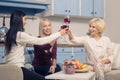 Friends girls having party at home Royalty Free Stock Photo