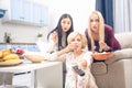 Friends girls having party at home Royalty Free Stock Photo