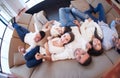 Friends group get relaxed at home Royalty Free Stock Photo