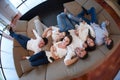 Friends group get relaxed at home Royalty Free Stock Photo