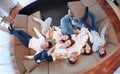 Friends group get relaxed at home Royalty Free Stock Photo