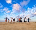 Friends Groupie in Agutayan Island Beach Royalty Free Stock Photo