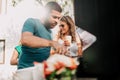 Friends having a barbecue grill party with drinks, food and cooking outdoor Royalty Free Stock Photo