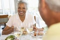 Friends Having Lunch At A Restaurant Royalty Free Stock Photo