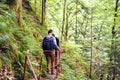 Friends hiking in Fagaras Mountains