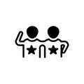 Black solid icon for Friends, buddy and dost Royalty Free Stock Photo