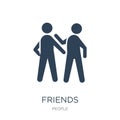 friends icon in trendy design style. friends icon isolated on white background. friends vector icon simple and modern flat symbol