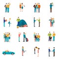 Friends Icons Set Royalty Free Stock Photo