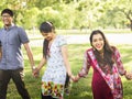 Friends Indian Playful Park Concept Royalty Free Stock Photo