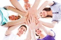 Friends joining hands Royalty Free Stock Photo