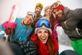 Friends making selfie and having fun on winter hodays Royalty Free Stock Photo