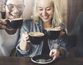 Friends Meeting Happiness Coffee Shop Concept Royalty Free Stock Photo