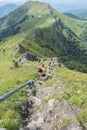 With friends in the mountains. An incredible view of the Troyan Balkan. The mountain captivates with its beauty, fresh air.