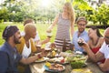 Friends Outdoors Party Celebration Hanging out Concept Royalty Free Stock Photo