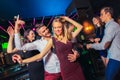 Friends partying in a nightclub Royalty Free Stock Photo