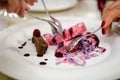 Friends sharing berries parfait