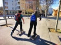 Friends skateboarders