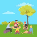 Friends Spending Time Together on Summer Vacation Royalty Free Stock Photo