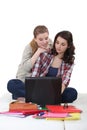 Friends studying together Royalty Free Stock Photo