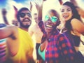 Friends Summer Beach Party Festival Concept Royalty Free Stock Photo