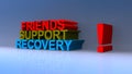 Friends support recovery on blue