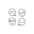 Friends, talk, chat icon. Element of friendship icon. Thin line icon for website design and development, app development. Premium