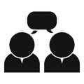 Friends talk icon simple vector. Charity deal work Royalty Free Stock Photo