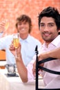 Friends toasting with champagne Royalty Free Stock Photo