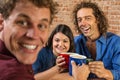 Friends Toasting with Coffee Mugs Royalty Free Stock Photo