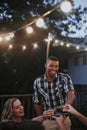 Friends toasting with red wine Royalty Free Stock Photo