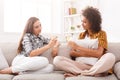 Friends toasting with wineglasses at home Royalty Free Stock Photo