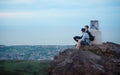 Friends on top of the mountain