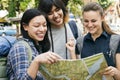 Friends Travel Backpacker Adventure Concept Royalty Free Stock Photo