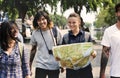 Friends travel backpacker adventure together Royalty Free Stock Photo