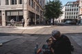 London / UK - 08/09/2020: Friends of victim attending crime scene where man was stabbed the day before