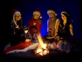 Friends waiting for Christmas Royalty Free Stock Photo