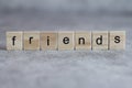 Friends word written on wood cube Royalty Free Stock Photo