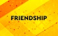 Friendship abstract digital banner yellow background