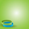 friendship bands on green background. Vector illustration decorative design