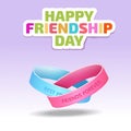 Friendship bands with text best friends forever and hand drawn doodle scetch background. Happy friendship day