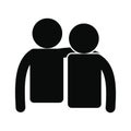 Friendship black simple icon