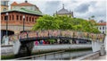 Friendship bonds bridge in Aveiro, Portugal, the Portuguese Venice Royalty Free Stock Photo