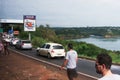 The Friendship Bridge in Ciudad del Este, Paraguay Royalty Free Stock Photo