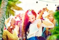 Friendship Dancing Bonding Beach Happiness Joyful Concept Royalty Free Stock Photo