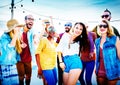 Friendship Dancing Bonding Beach Happiness Joyful Concept Royalty Free Stock Photo